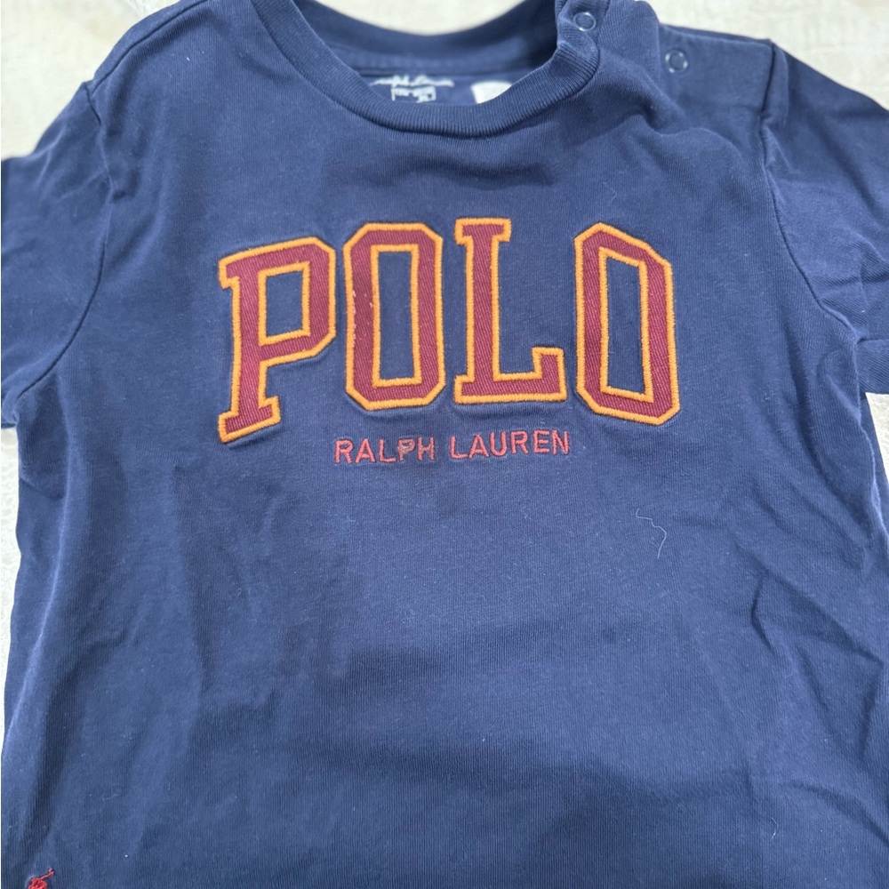 Ralph Lauren Kids Polo Shirt in Navy with Red Accents